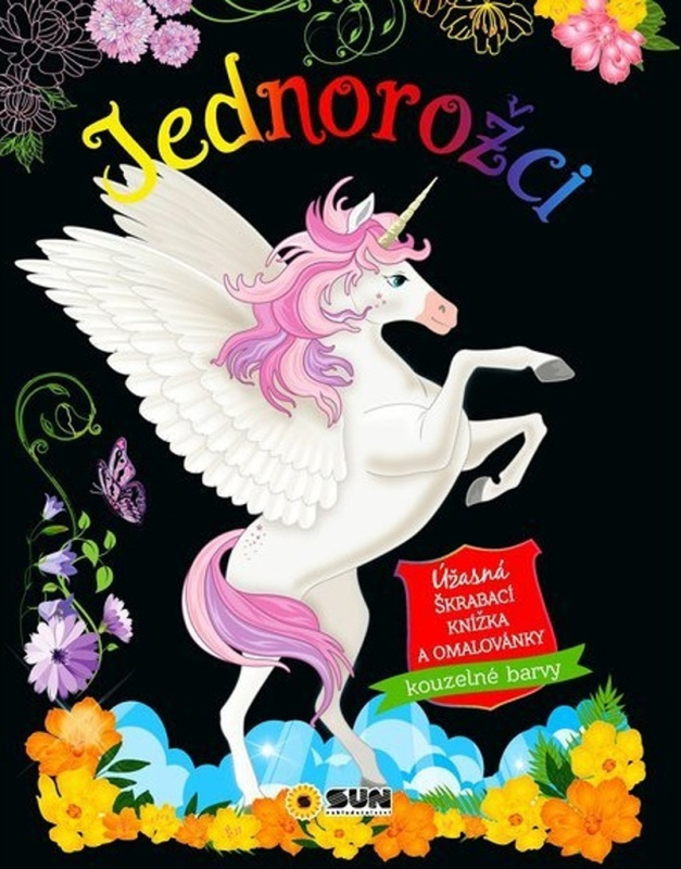 Jednorožci - úžasná škrábací knížka a omalovánky