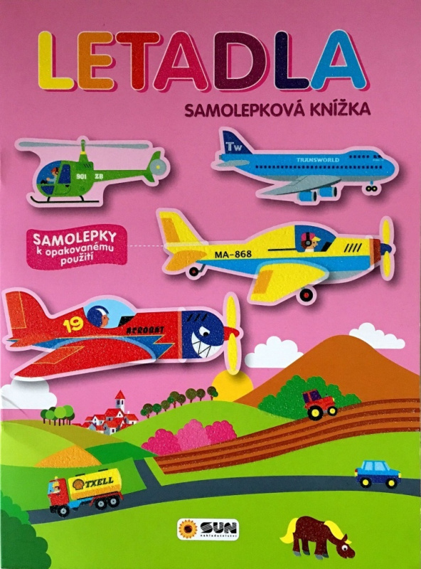 Letadla - samolepky k opakovanému použití