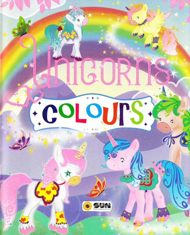 Unicorns - colours - fialová