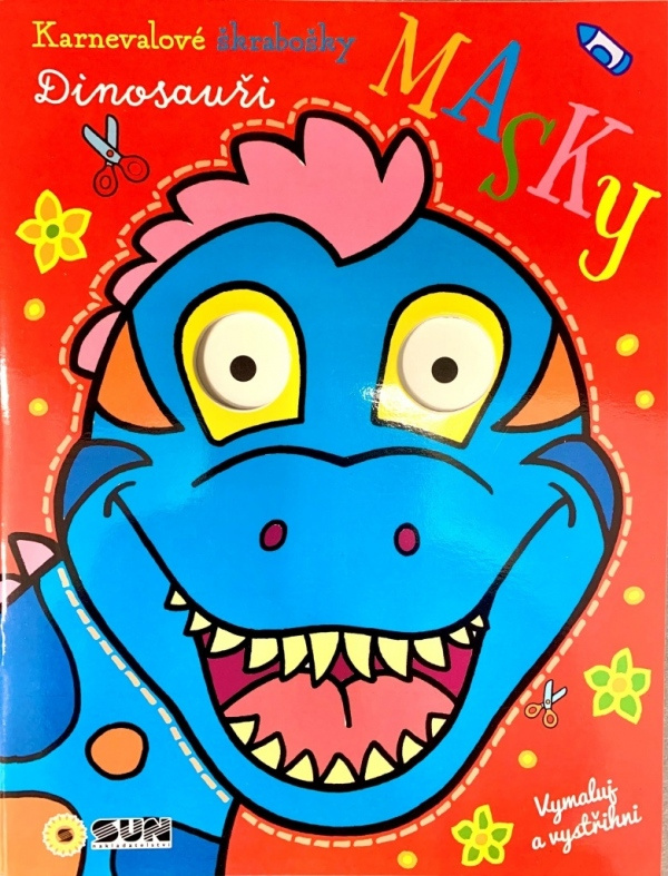 Karnevalové škrabošky - Masky - Dinosauři
