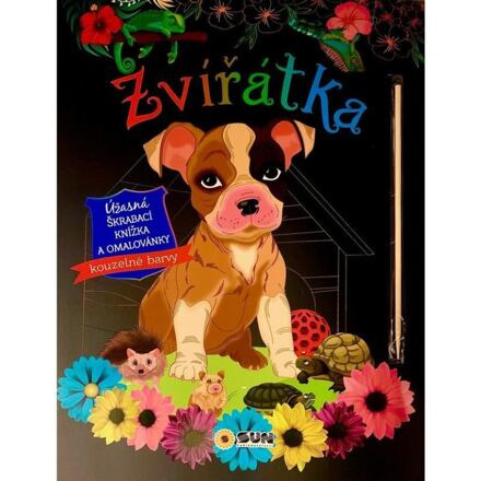 Zvířátka - úžasná škrábací knižka a omalovánky