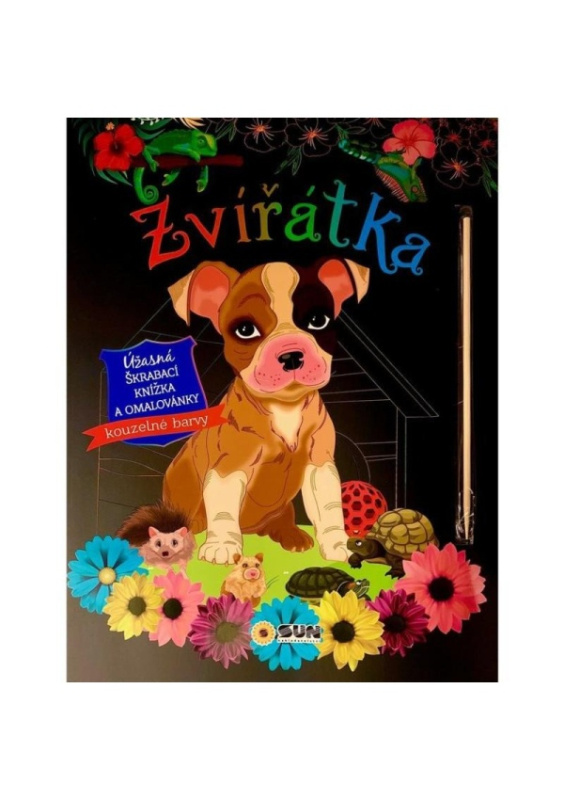 Zvířátka - úžasná škrábací knižka a omalovánky