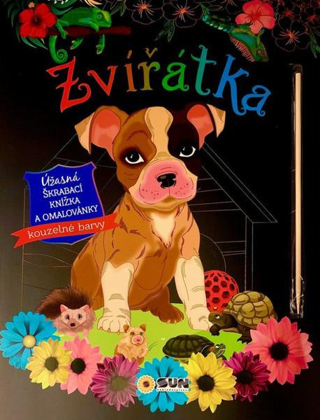 Zvířátka - úžasná škrábací knižka a omalovánky
