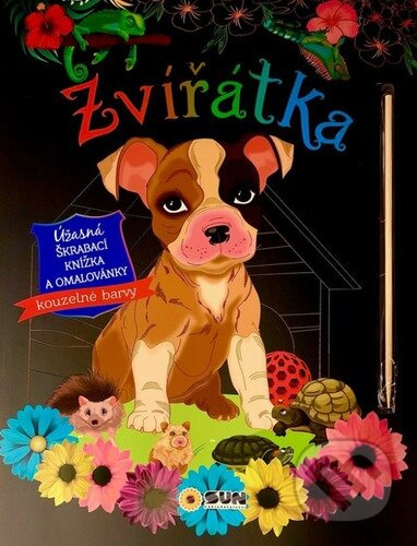 Zvířátka - úžasná škrábací knižka a omalovánky