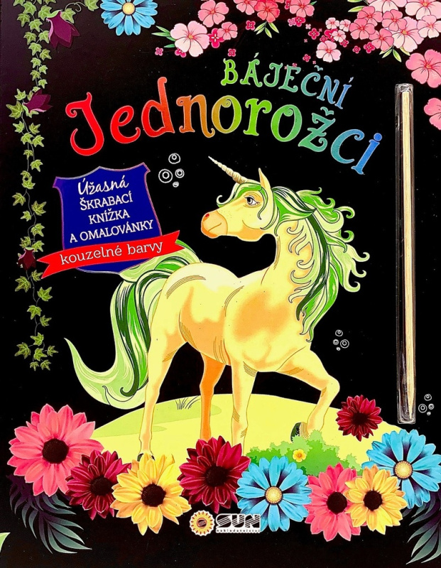 Báječní jednorožci - úžasná škrábací knížka a omalovánky