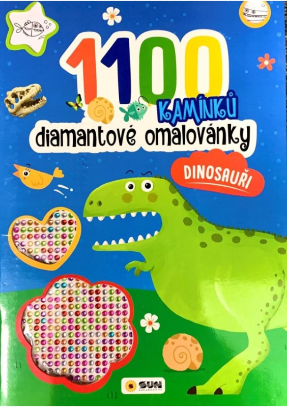 Diamantové omalovánky Dinosauři - 1100 kamínků NAKLADATELSTVÍ SUN s.r.o.