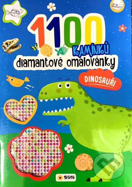 Diamantové omalovánky Dinosauři - 1100 kamínků NAKLADATELSTVÍ SUN s.r.o.