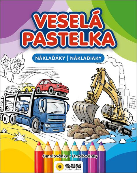 Veselá pastelka - Náklaďáky / Nákladiaky (Omalovánky / Omaľovánky)