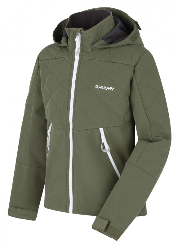 Dětská softshellová bunda HUSKY Salex khaki Velikost: 164-170