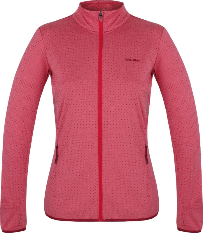 Dámská mikina na zip HUSKY Astel růžová Velikost: XXL