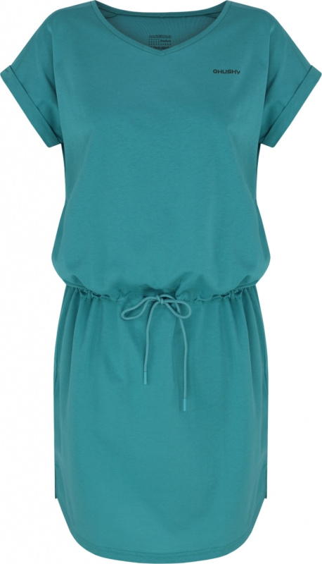 Dámské bavlněné šaty HUSKY Dela L tyrkysové Velikost: L