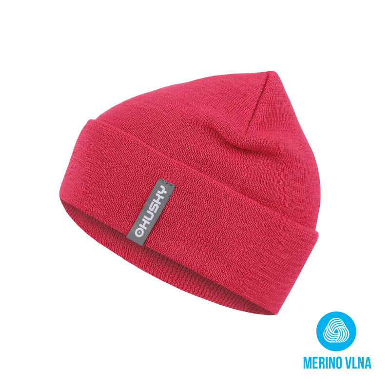 Dětská merino čepice HUSKY Merhat 6 pink Velikost: XS