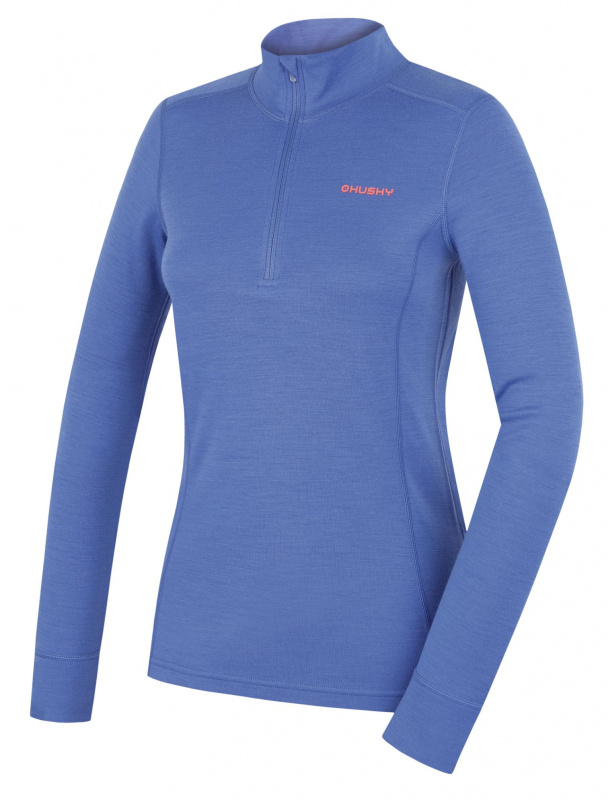 Dámská merino mikina HUSKY Aron Zip modrá Velikost: XS