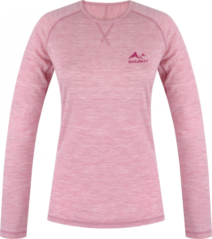 Dámské merino triko HUSKY Merow růžové Velikost: XL