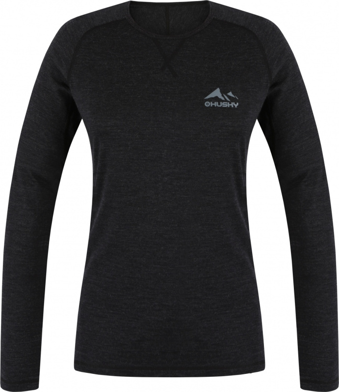 Dámské merino triko HUSKY Merow černé Velikost: XL