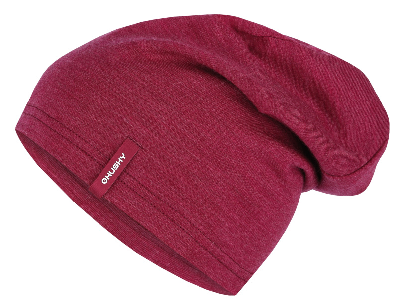 Unisex merino čepice HUSKY Merhat vínová Velikost: onesize