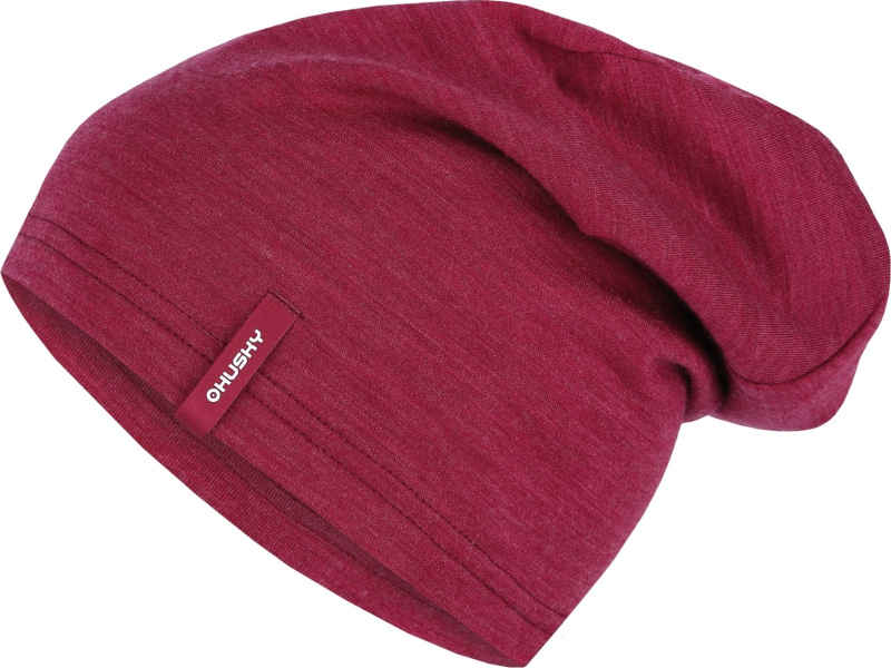 Unisex merino čepice HUSKY Merhat vínová Velikost: onesize
