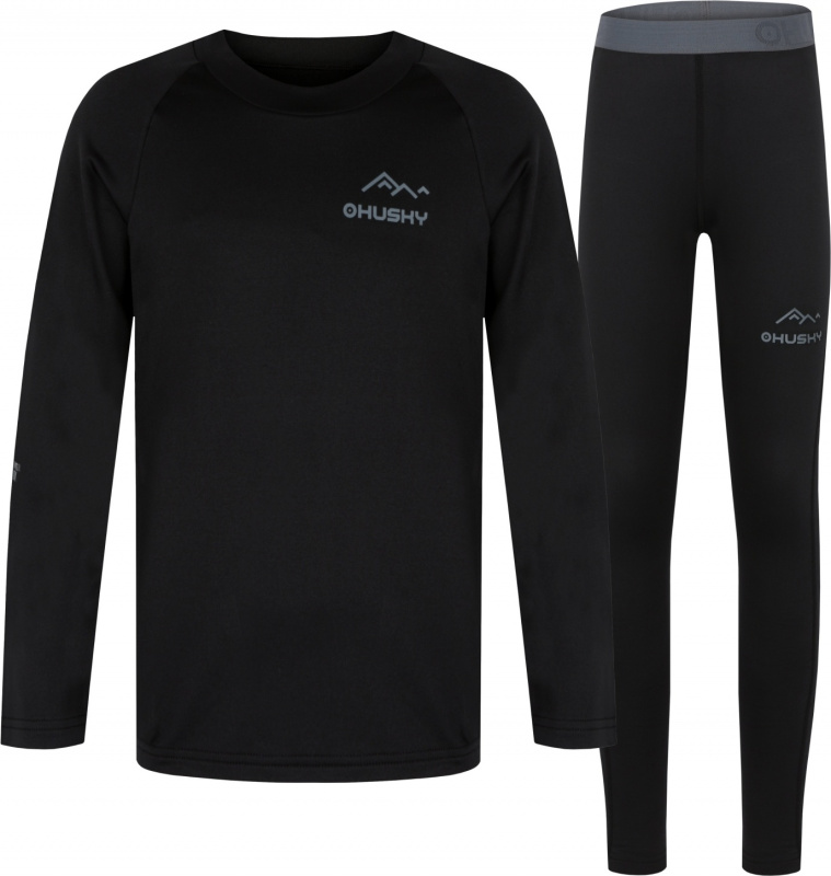 Dětský set termoprádla HUSKY Active winter Tombo černé Velikost: 140