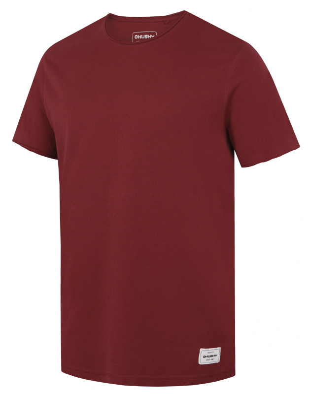 Pánské bavlněné triko HUSKY Tee Base M bordo Velikost: XXXL