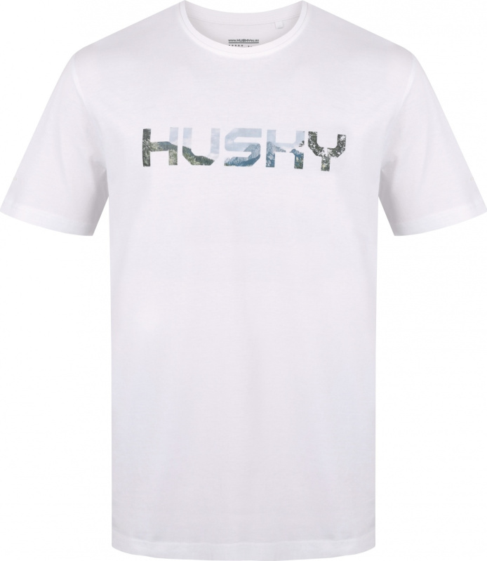 Pánské bavlněné triko HUSKY Tee Wild bílé Velikost: S