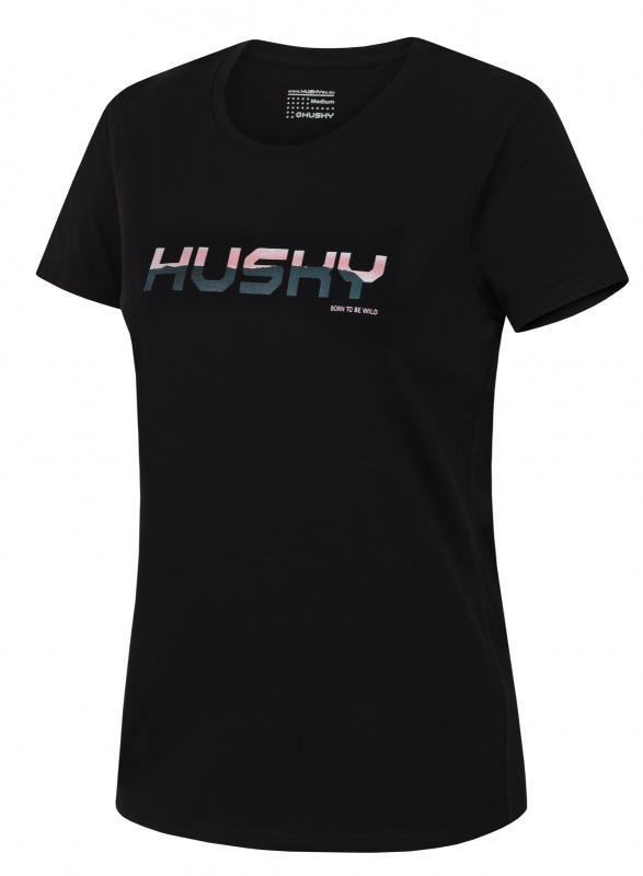 Dámské bavlněné triko HUSKY Tee Wild černé Velikost: L