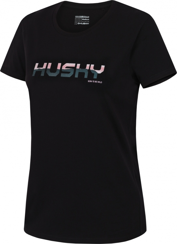 Dámské bavlněné triko HUSKY Tee Wild černé Velikost: XS