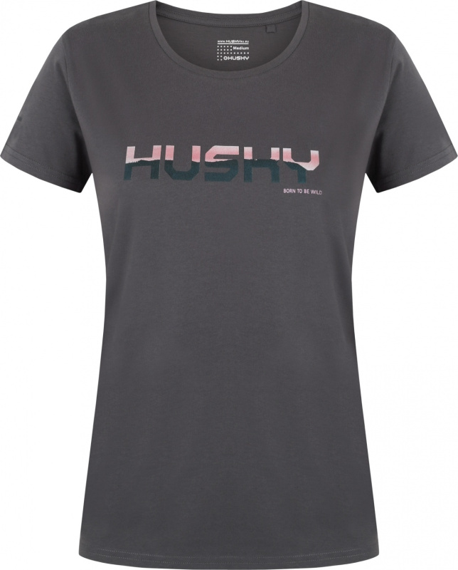 Dámské bavlněné triko HUSKY Tee Wild šedé Velikost: XS