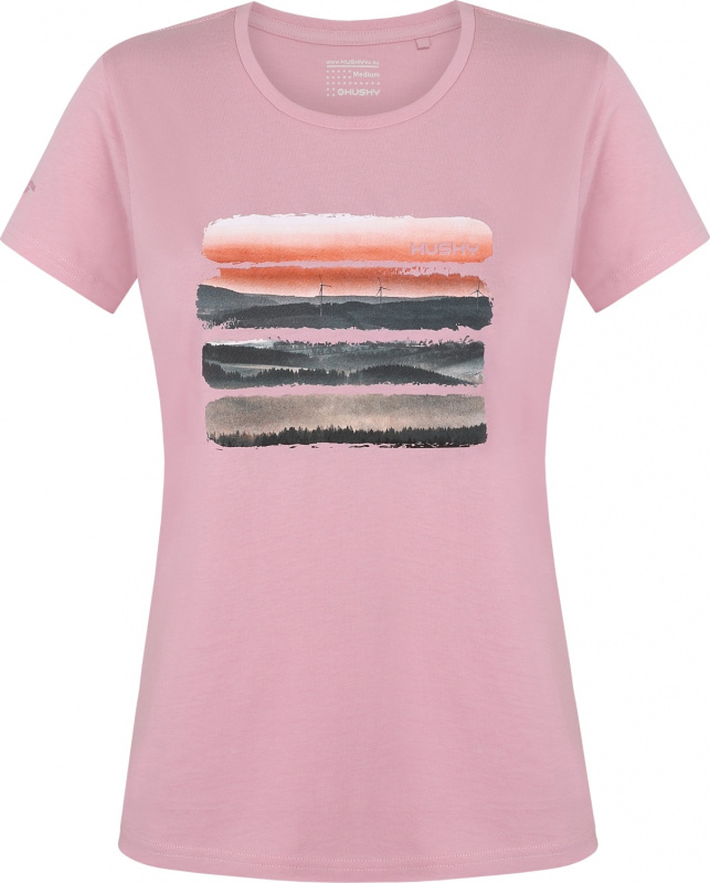 Dámské bavlněné triko HUSKY Tee Vane růžové Velikost: XL