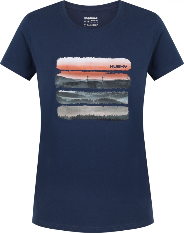 Dámské bavlněné triko HUSKY Tee Vane modré Velikost: XS