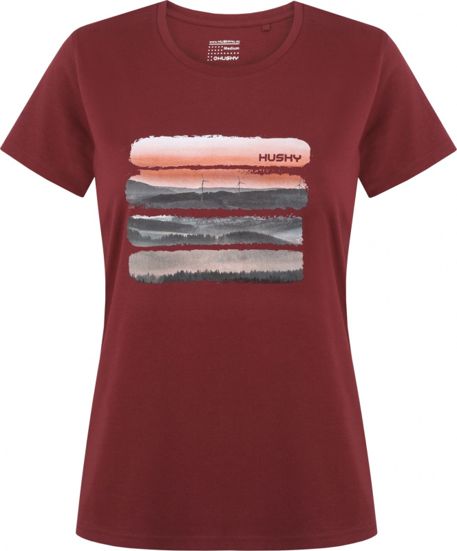 Dámské bavlněné triko HUSKY Tee Vane bordo Velikost: XL