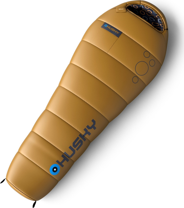 Dětský syntetický třísezónní spacák HUSKY Kids Merlot mustard Velikost: onesize