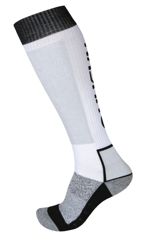 Lyžařské ponožky HUSKY Snow Wool bílá/černá Velikost: L (41-44)