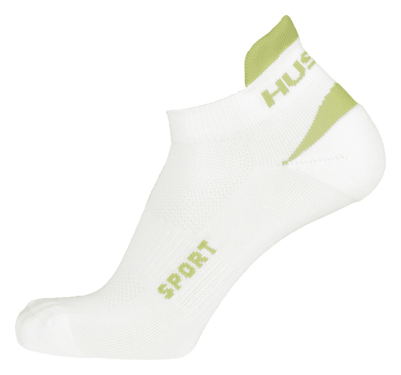 Ponožky  HUSKY Sport bílá/sv. zelená Velikost: XL (45-48)