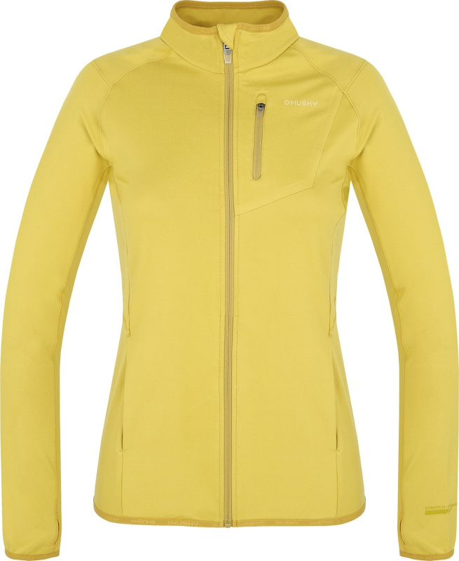 Dámská mikina na zip HUSKY Tarp žlutá Velikost: XL