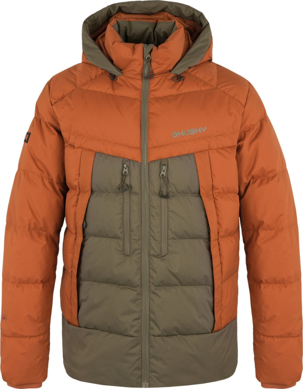 Pánská péřová bunda HUSKY Durra hnědá Velikost: XL