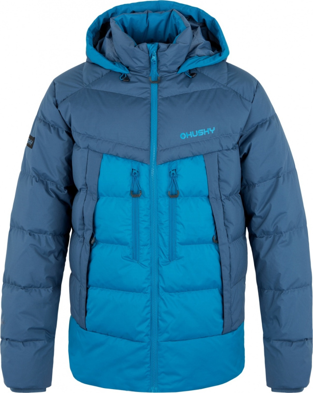 Pánská péřová bunda HUSKY Durra modrá Velikost: XL