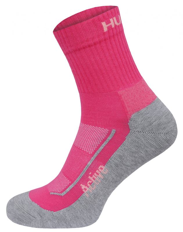 Unisex outdoorové ponožky HUSKY Active růžové Velikost: L (41-44)