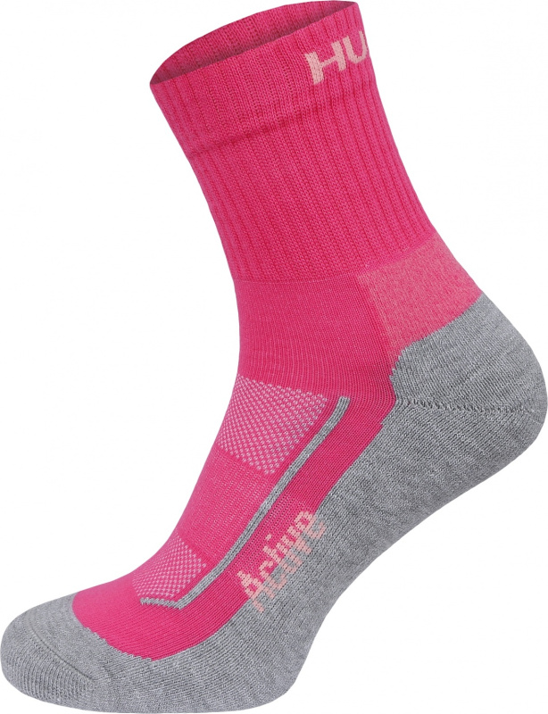 Unisex outdoorové ponožky HUSKY Active růžové Velikost: M (36-40)