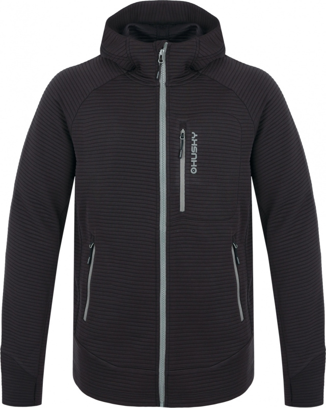 Pánská lehká mikina HUSKY s kapucí Anara M černá Velikost: L