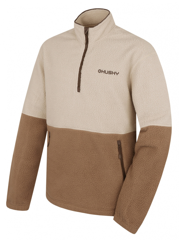 Pánská fleecová mikina HUSKY Addy M hnědá Velikost: XXXL