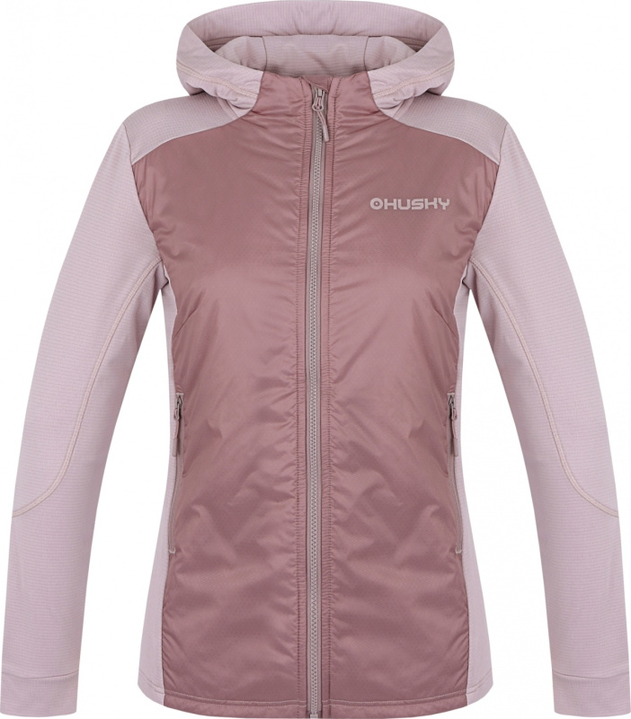 Dámská mikina HUSKY na zip Any L růžová Velikost: L