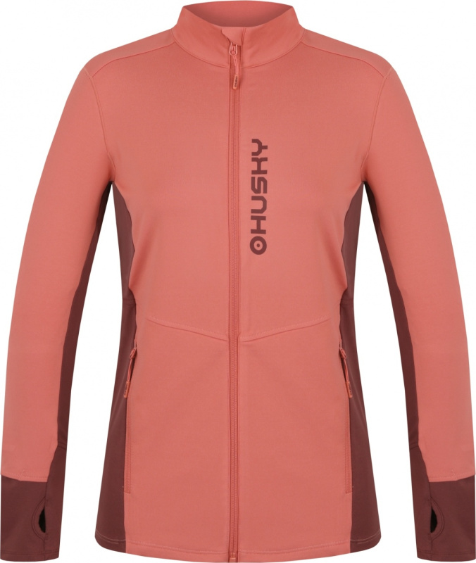 Dámská mikina se zipem HUSKY Tame zip L oranžová Velikost: XL