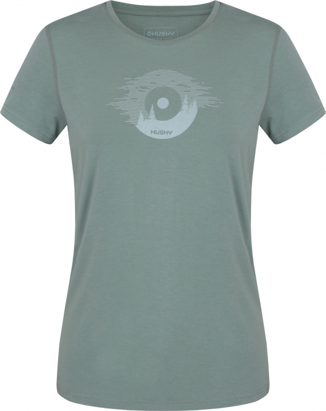 Dámské merino triko HUSKY Mertis L zelené Velikost: XXL