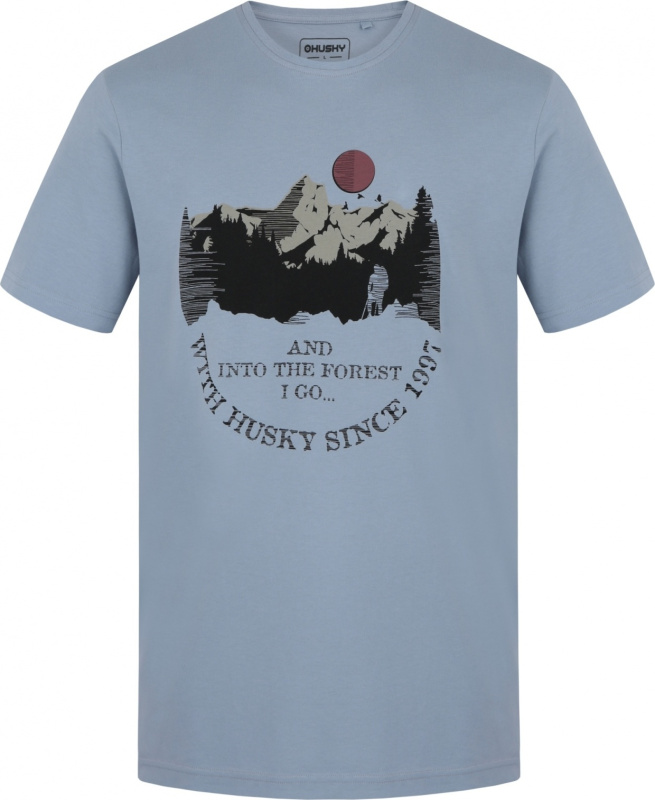 Pánské bavlněné triko HUSKY Tee Moon M modré Velikost: XXXL