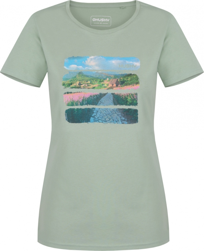 Dámské bavlněné triko HUSKY Tee Flo L zelené Velikost: XXL