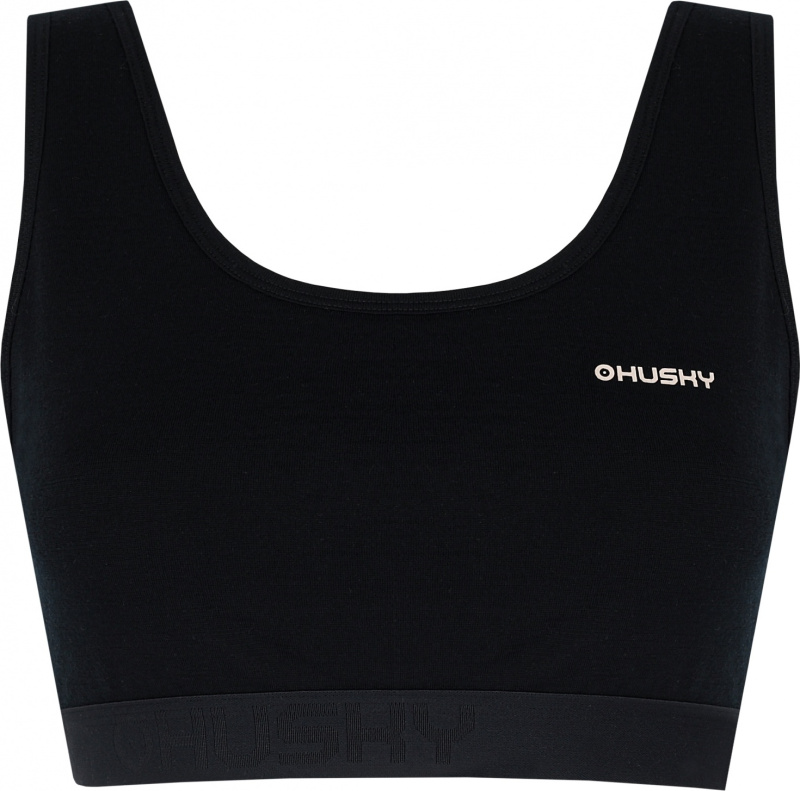 Dámská merino podprsenka HUSKY Mebra černá Velikost: S