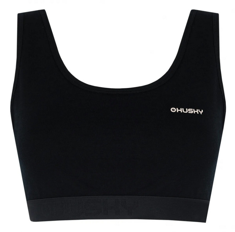 Dámská merino podprsenka HUSKY Mebra černá Velikost: XL