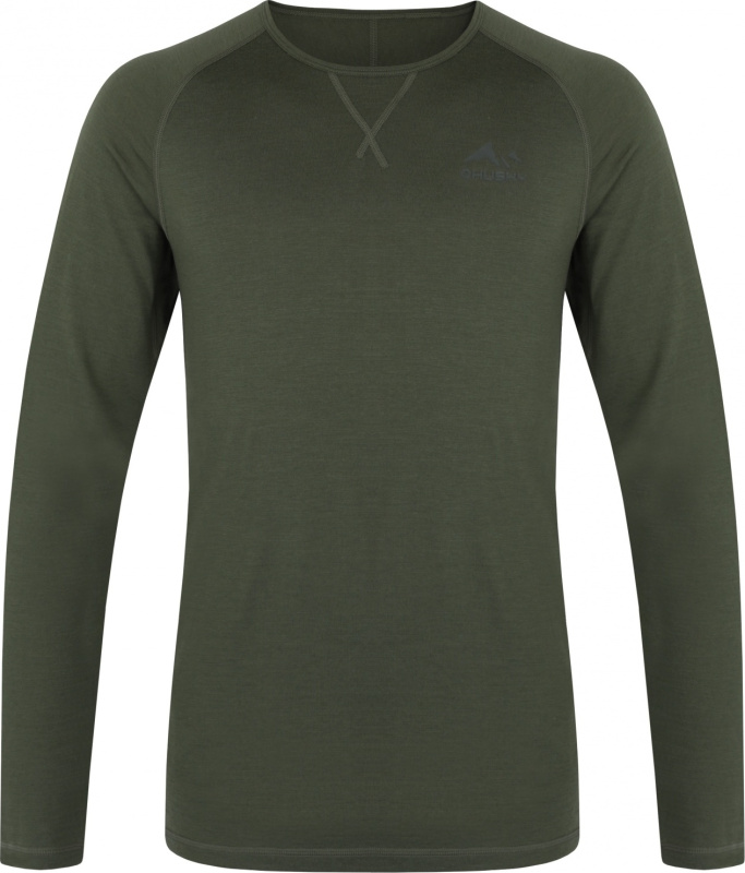 Pánské merino triko HUSKY Merow zelené Velikost: XL