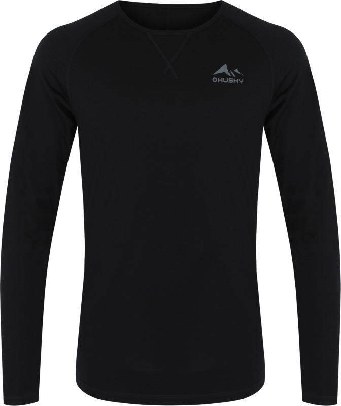 Pánské merino triko HUSKY Merow černé Velikost: XL