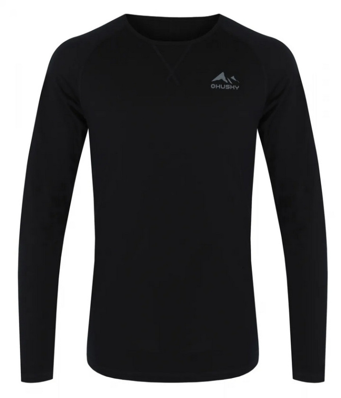 Pánské merino triko HUSKY Merow černé Velikost: XXXL